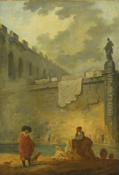 Figures At The Waterside - view 1