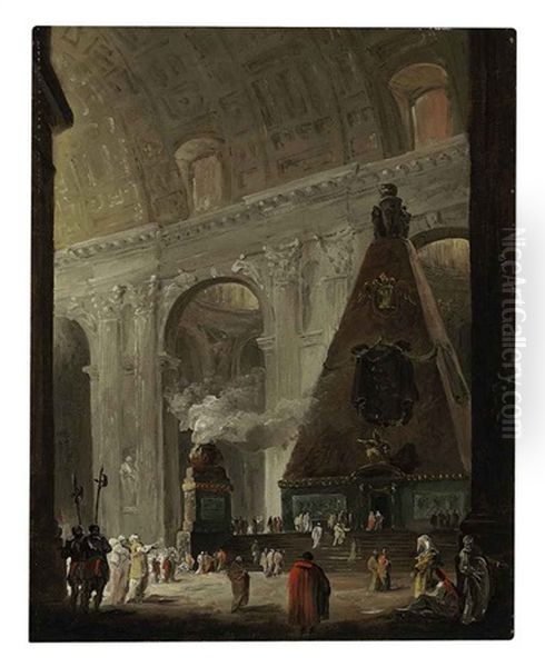 The Catafalque Of Pope Benedict Xiv In Saint Peter's, Rome - view 1