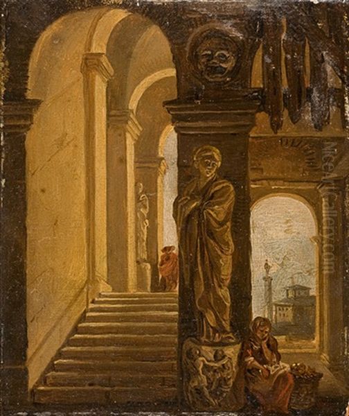 Kircheninterieur Mit Figurenstaffage - view 1