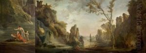 La Cascad (+3 Others; 4 Works) by Hubert Robert