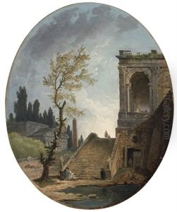 Palais Italien : A Capriccio Of Classical Ruins by Hubert Robert
