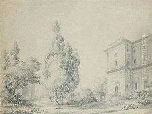 Vue De La Villa Caprarola by Hubert Robert