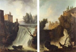 Paysage Avec Cascades by Hubert Robert
