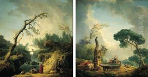 La Passarelle Sur La Cascade by Hubert Robert