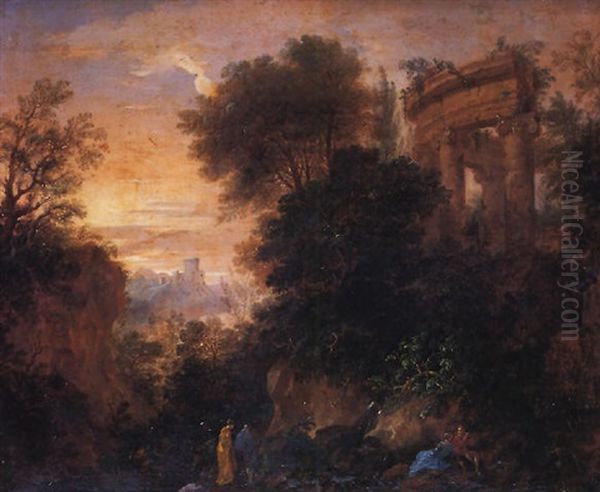 Paisaje Con Figura Y Arquitectura - view 1