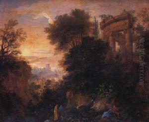 Paisaje Con Figura Y Arquitectura by Hubert Robert