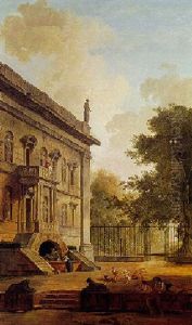 Landscape With A Palace, A Woman, Children Playing And Two Figures Resting Landscape With A Palace, A Woman, Children Playing And Two Figures Resting