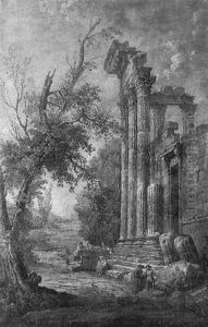 Promeneurs Devant Une Grande Architecture