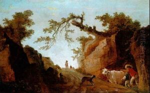 Paysage Avec Bouvier, Son Chien Et Sa Vache Paysage Avec Bouvier, Son Chien Et Sa Vache