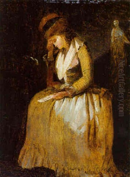 A Lady Seated In An Interior - view 1