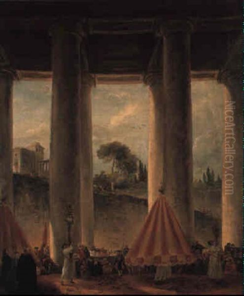 A Pontifical Procession Celebrating The Feast Of Corpus Christi, Rome - view 1