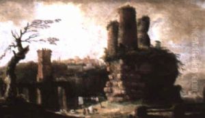 Paysage Aux Lavandieres Avec Le Tombeau Des Horaces De Des Curiaces Paysage Aux Lavandieres Avec Le Tombeau Des Horaces De Des Curiaces