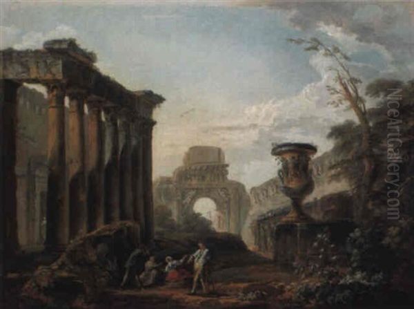 Rome: The Temple Of Faustina And The Arch Of Titus - view 1