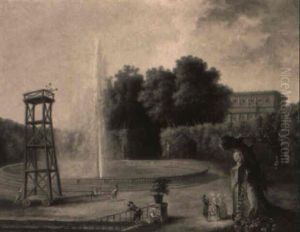 Scene De Parc: Le Jet D'eau by Hubert Robert