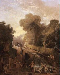 View Of The Cascade At The Villa D'este, Rome