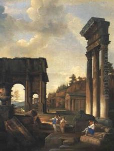 R"mische Ruinen Mit Figurenstaffage R"mische Ruinen Mit Figurenstaffage