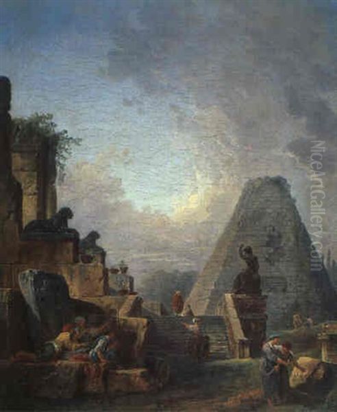 R"mische Ruinen Mit Der Cestius-pyramide - view 1