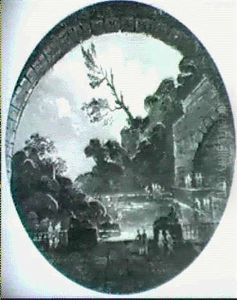 Paysage Avec Personnages Autour D'une Piece D'eau Paysage Avec Personnages Autour D'une Piece D'eau