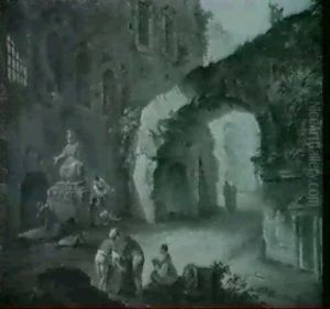 Children Playing Among Roman Ruins