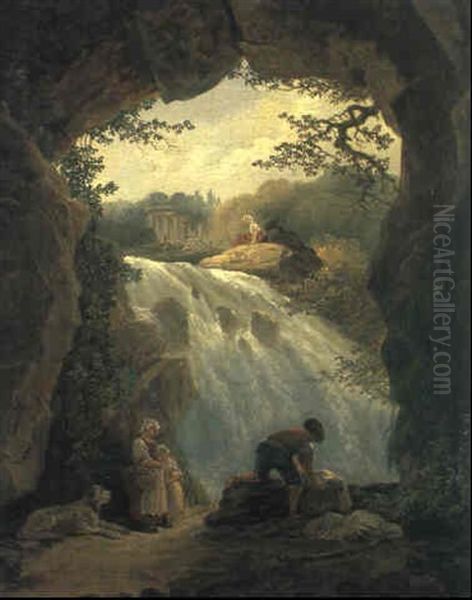 La Cascade De Tivoli Vue D'unegrotte - view 1