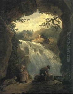 La Cascade De Tivoli Vue D'unegrotte