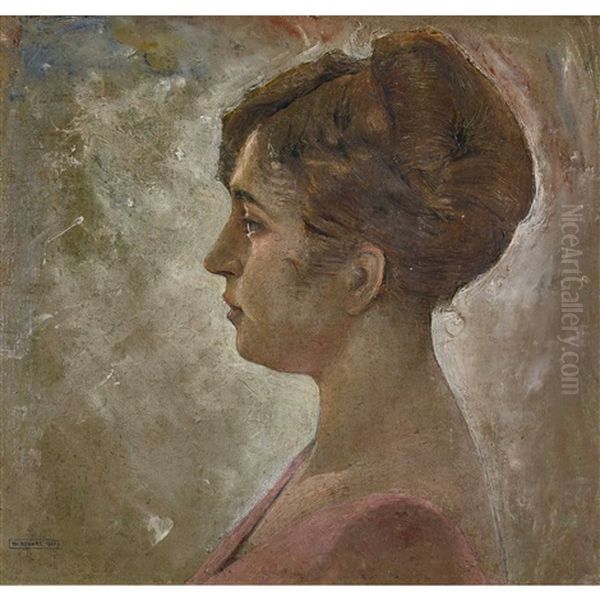 Portrat Einer Dame Im Profil - view 1