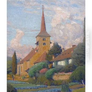 Sommerliche Garten Mit Kirche