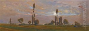 La Plaine A Laconnex (geneve) by Jean Philippe Edouard Robert