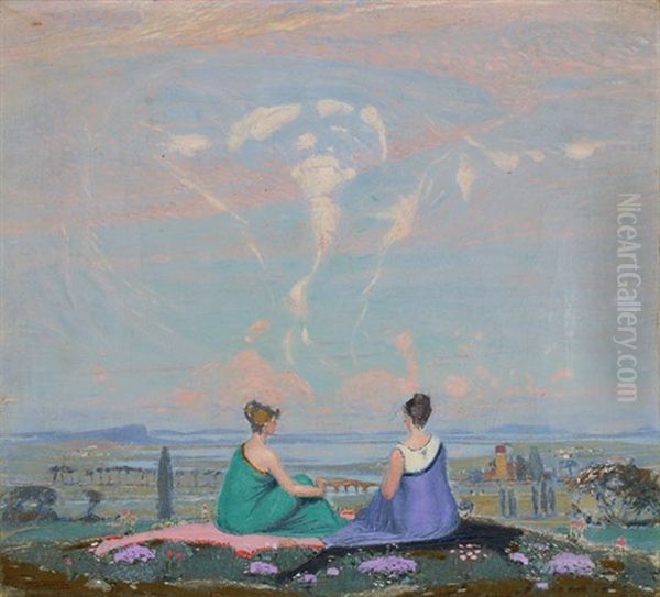 Seelandschaft Mit Frauen In Langem Gewand - view 1