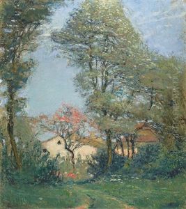 Landschaft Mit Hausern Und Baumen