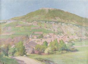 Village Au Pied De La Colline by Leo Paul Samuel Robert