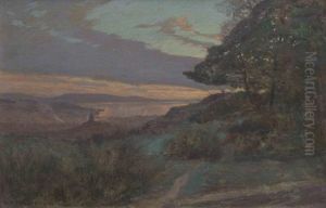 Campagne Biennoise Au Crepuscule by Leo Paul Samuel Robert