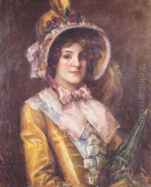 Portrait De Jeune Femme A L'ombrelle - view 1