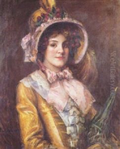 Portrait De Jeune Femme A L'ombrelle
