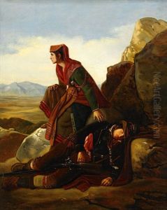 Vilostund I Bergssluttning by Leopold-Louis Robert