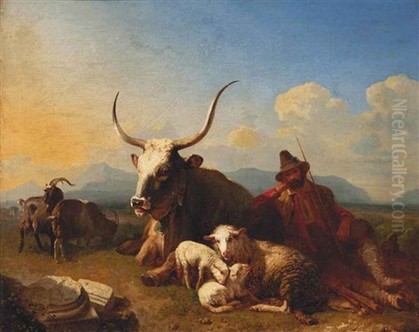 A Herdsman In The Roman Campagna - view 1