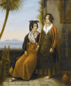 Zwei Italienerinnen In Tracht by Leopold-Louis Robert