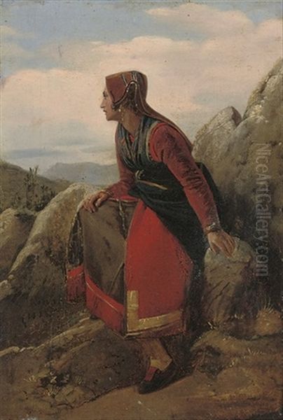 A Rest On A Mountain Path - view 1