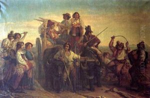 Le Retour Du Moissonneur Dans La Campagne Romaine by Leopold-Louis Robert
