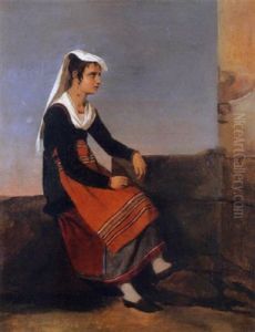 Paysanne De La Campagne Romaine by Leopold-Louis Robert