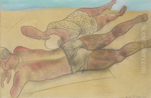 On The Beach by Dmitrievich Grigor'Ev Boris