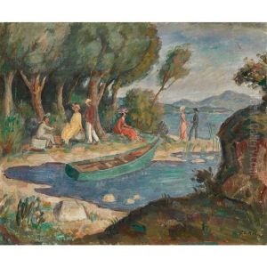 Le Bateau Vert by Paul Theophile Robert