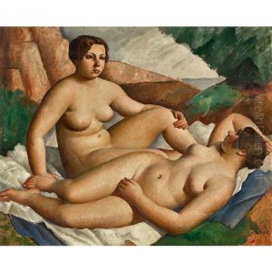 Deux Baigneuses by Paul Theophile Robert