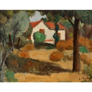Sudliche Landschaft Mit Einem Haus by Paul Theophile Robert