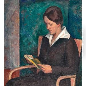 Femme Lisant by Paul Theophile Robert