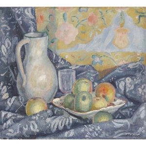Pommes Sur Etoffe Bleue by Paul Theophile Robert