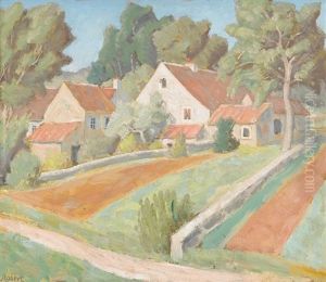 Sommerlandschaft Mit Bauernhausern by Paul Theophile Robert