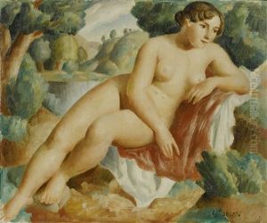 Nu Feminin Dans La Nature by Paul Theophile Robert