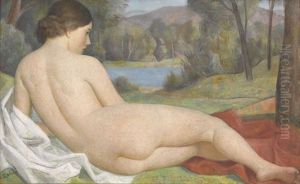 Baigneuse Couchee, De Dos by Paul Theophile Robert