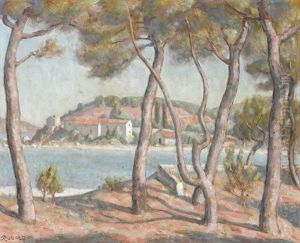 Sudliche Landschaft Mit Pinien Am Strand Sudliche Landschaft Mit Pinien Am Strand